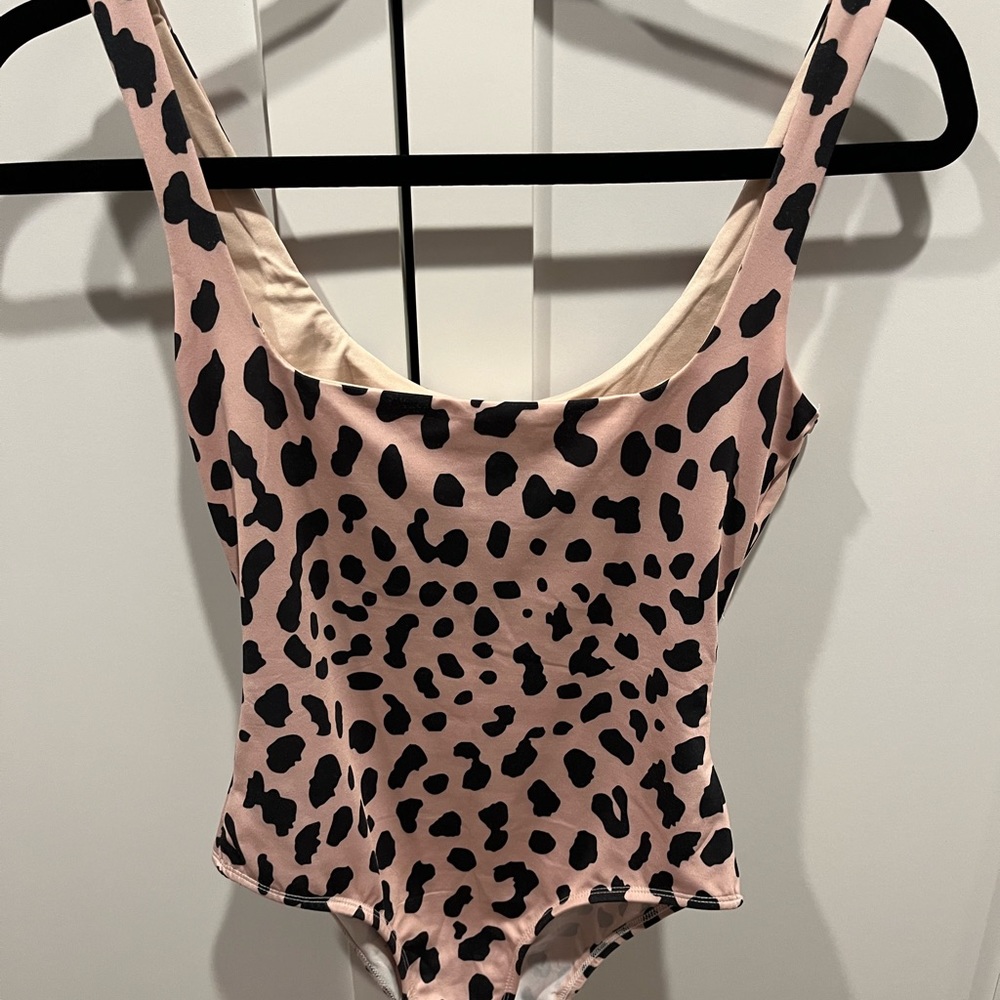 Pink leopard bodysuit